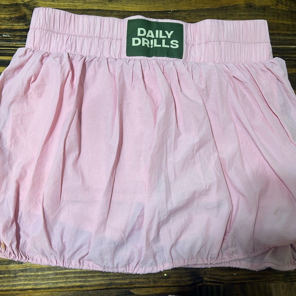 Daily Drills Light Pink Gathered Skirt